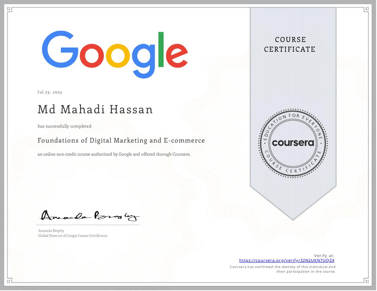 Foundations of Digital Marketing & E-commerce